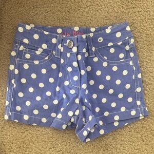 Mini Boden Blue Polka Dot Shorts
